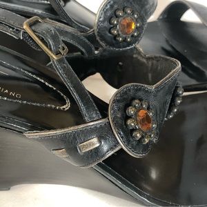 Wedge Jeweled Sandals.